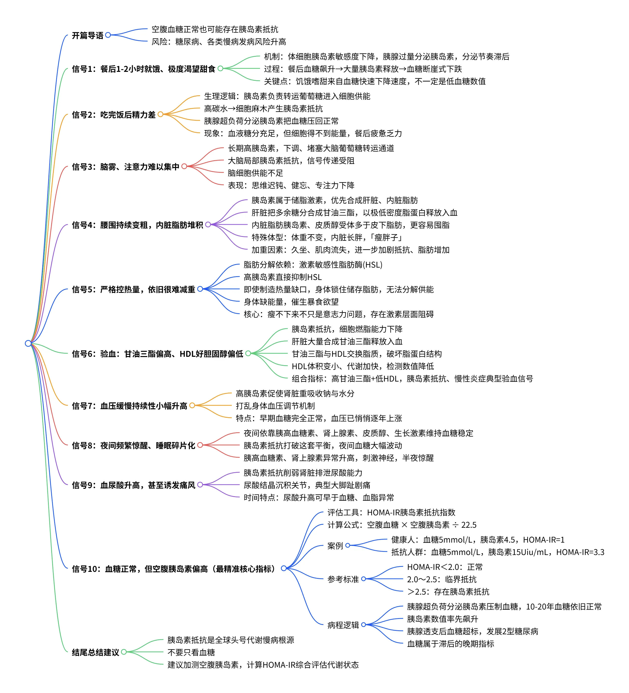 胰岛素抵抗的思维图